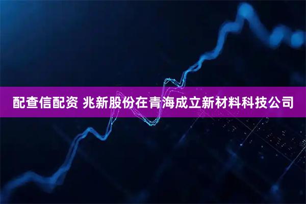 配查信配资 兆新股份在青海成立新材料科技公司